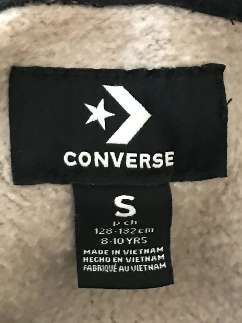 Converse Kid's Small 8-10 Camouflage Long Sleeve Hoodie Sweatshirt
